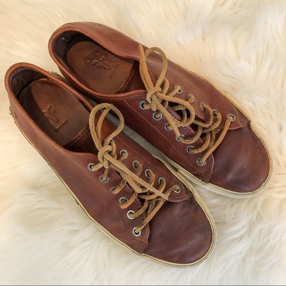 Frye Ludlow Leather Sneakers - Picture 1 of 7